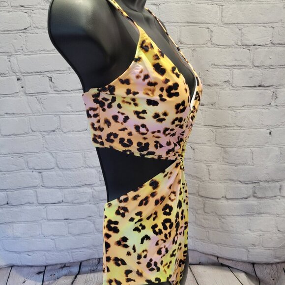 Bar III Women's Animal-Print O-Ring Monokini Swimsuit - Picture 5 of 8